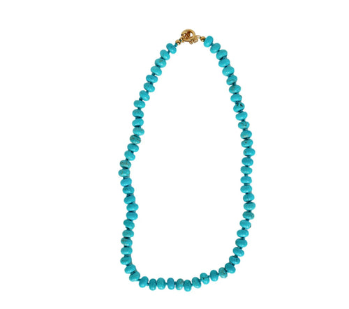 16.5" Genuine Turquoise Choker Candy Necklace