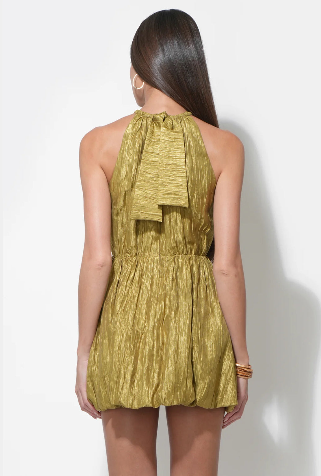 Shelley Bubble Satin Mini Dress