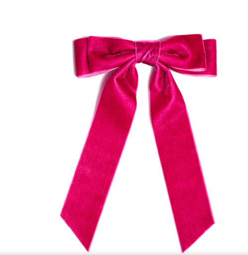 Velvet Bow Clip