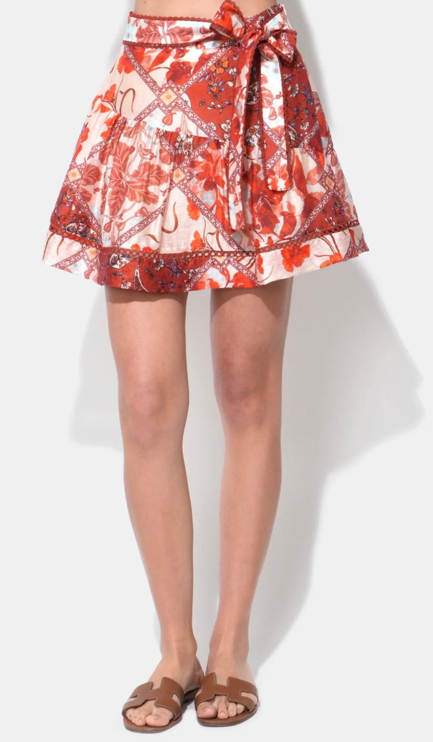 Gia Lace Inserted Mini Skirt
