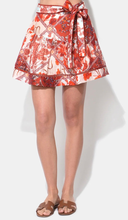 Gia Lace Inserted Mini Skirt