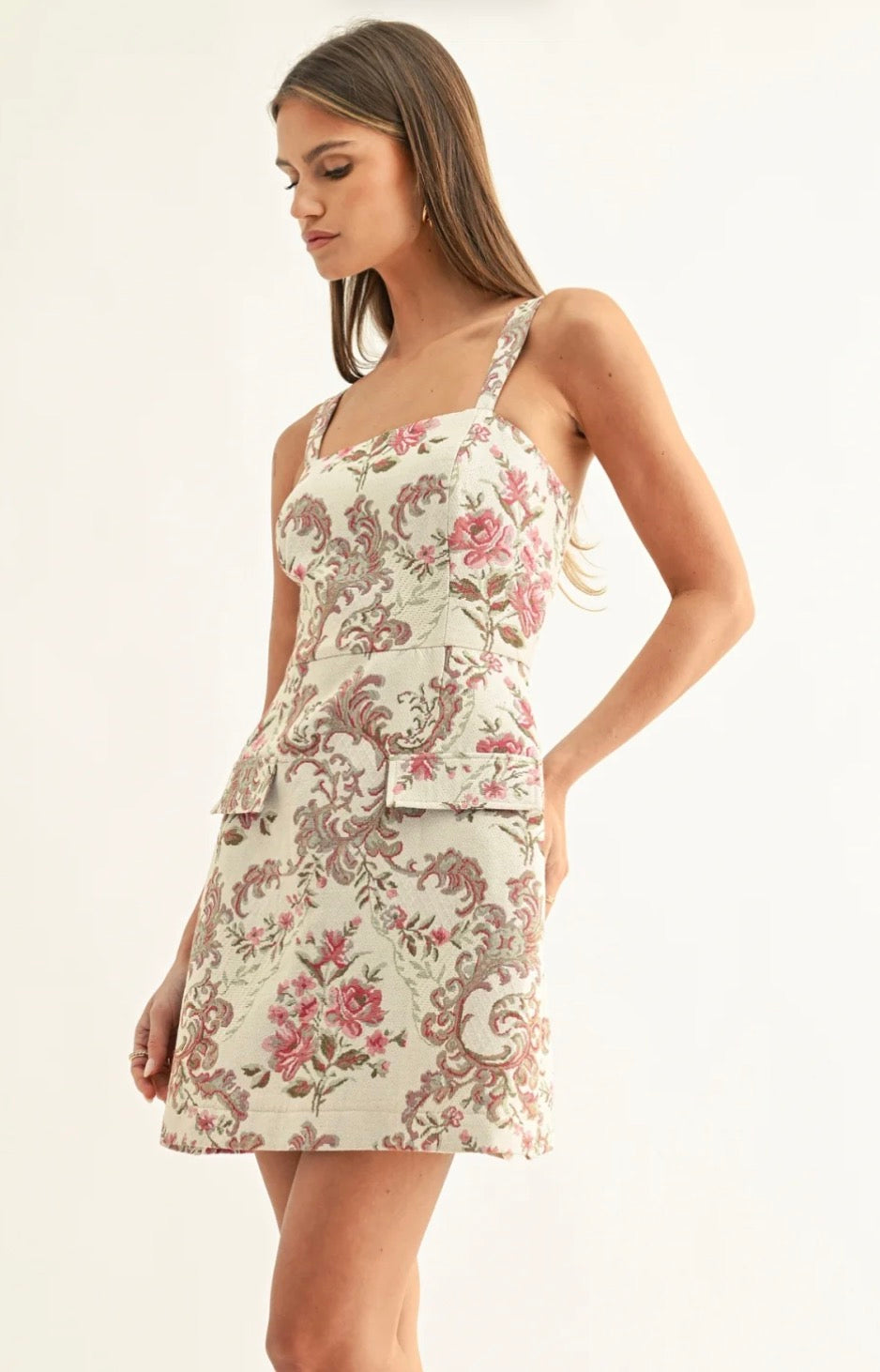 Mikaela Jacquard Hourglass Mini Dress
