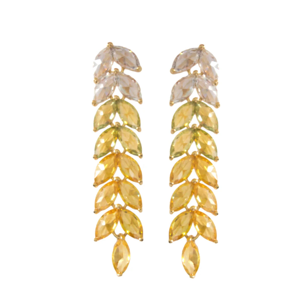 Canary Yellow Holiday Christmas Statement Earrings