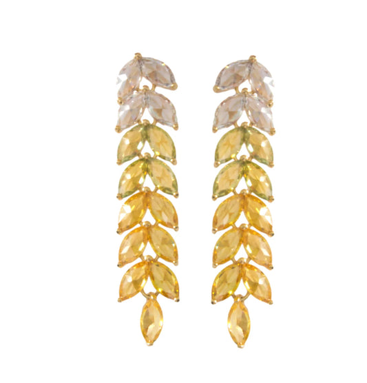 Canary Yellow Holiday Christmas Statement Earrings
