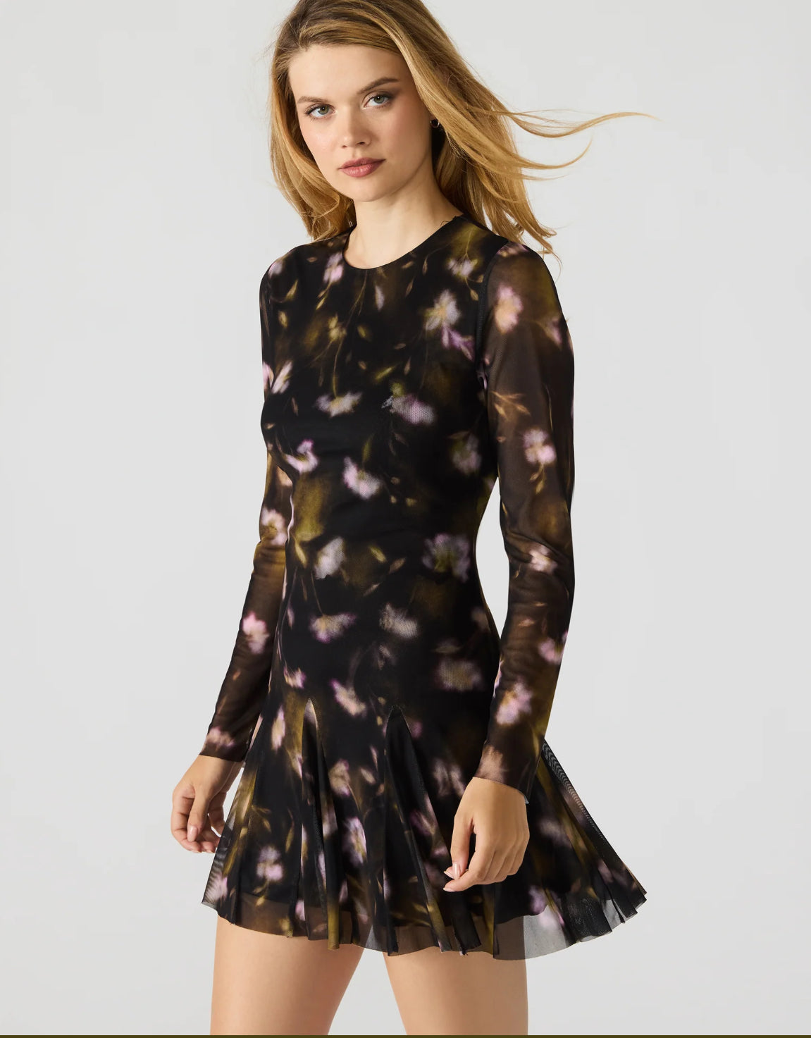 Bliss Dress Black Ditsy Floral
