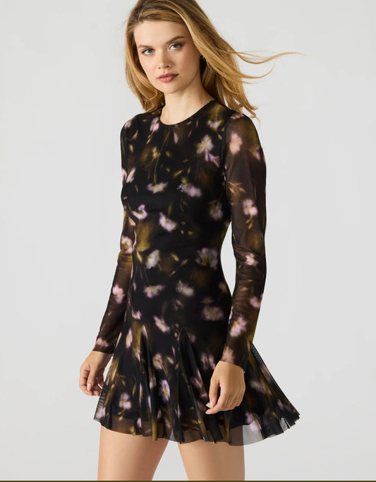 Bliss Dress Black Ditsy Floral