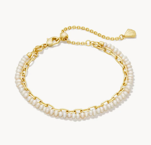 Lolo Multi-Strand Bracelet Gold White Pearl