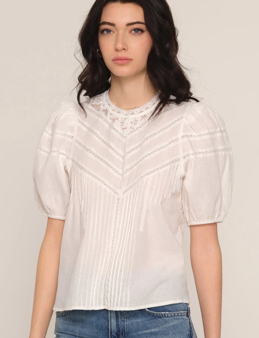 Nola Top in Ivory