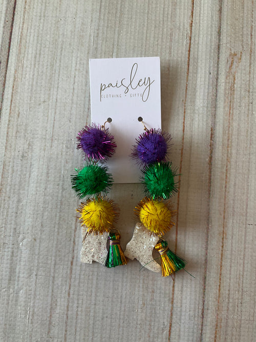 Mardi Gras Earrings