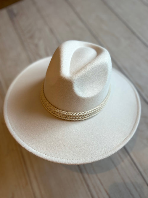 Ivory Braided Hat