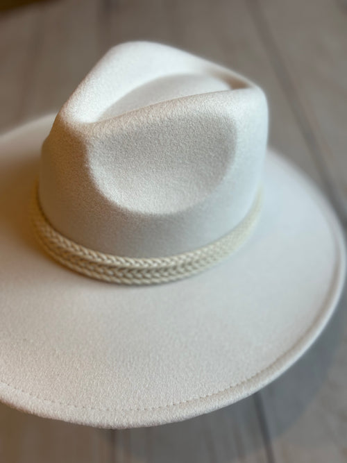 Ivory Braided Hat