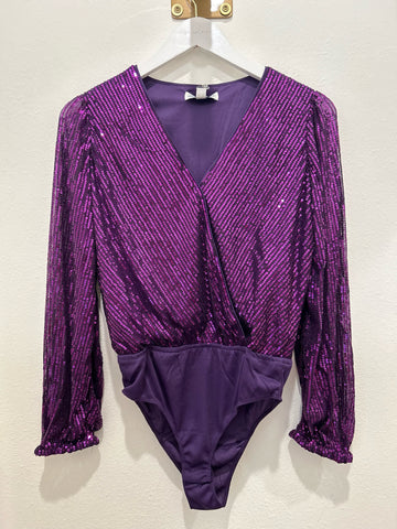 Deep Purple Yoke Top