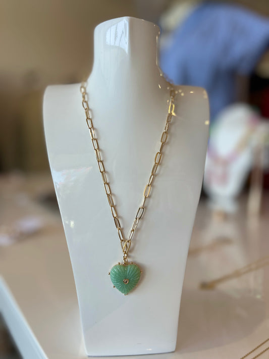 Double Heart Pendant Necklace