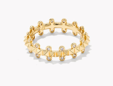 Grayson Stretch Bracelet in Gold Iridescent Drusy