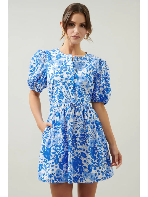 Lover Girl Blue Floral Dress