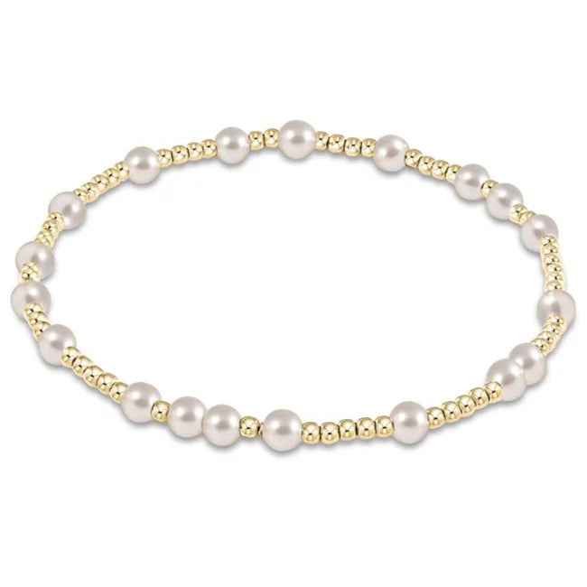 hope unwritten pearl 4mm bracelet - e.newton
