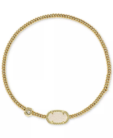 Grayson Stretch Bracelet in Gold Mother of Pearl