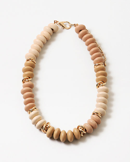 Wooden Bead Statement Necklace