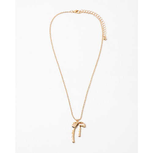 Gold Bow Pendant Necklace