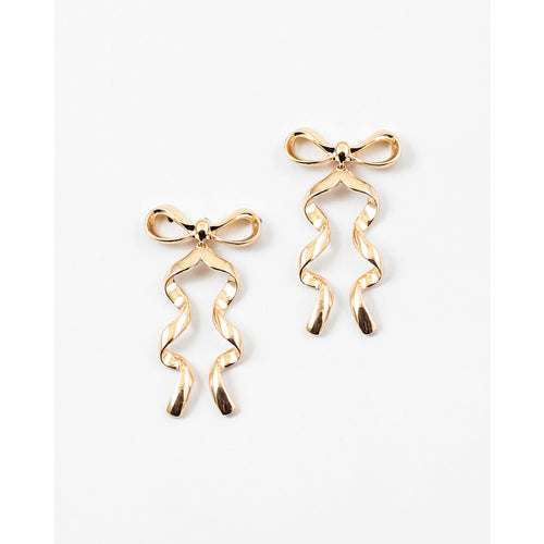 Lover Gold Bow Earrings