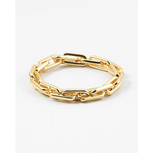 Gold Stretch Link Bracelet