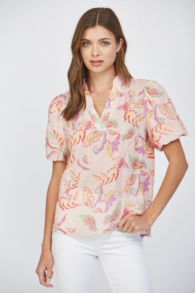 Flora Puff Sleeve Top
