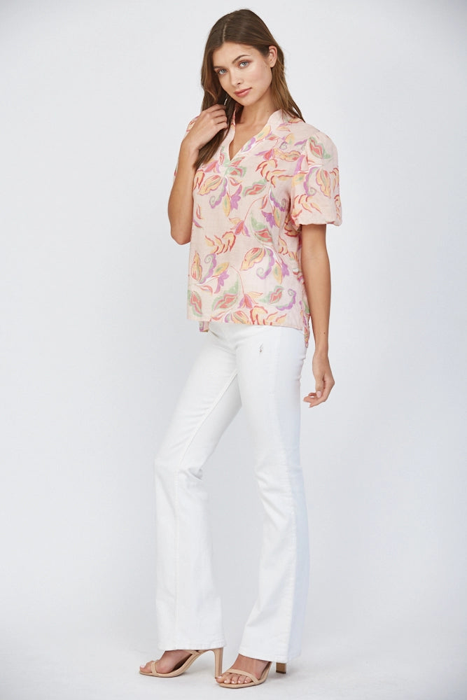 Flora Puff Sleeve Top