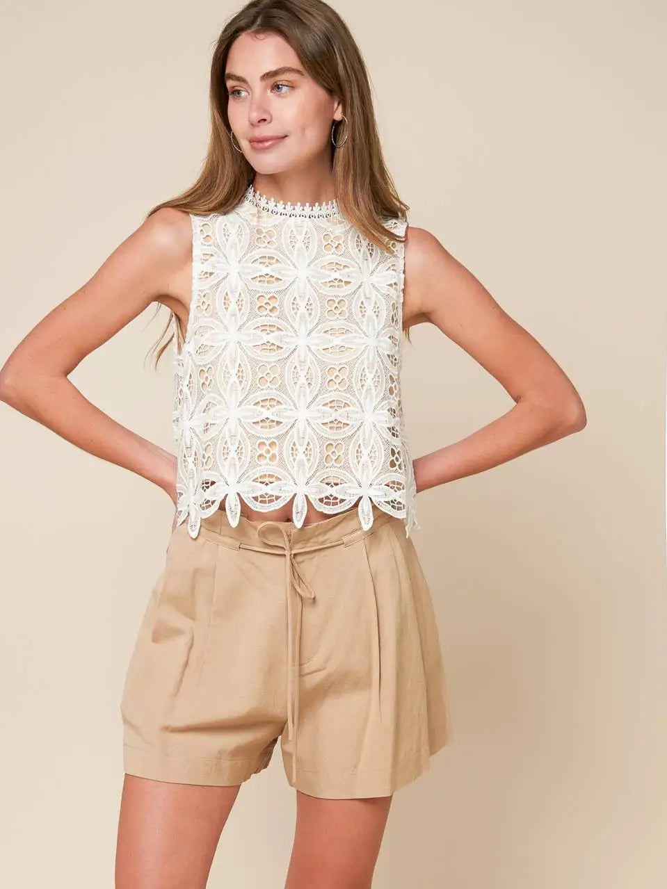 Ivory Lace Top