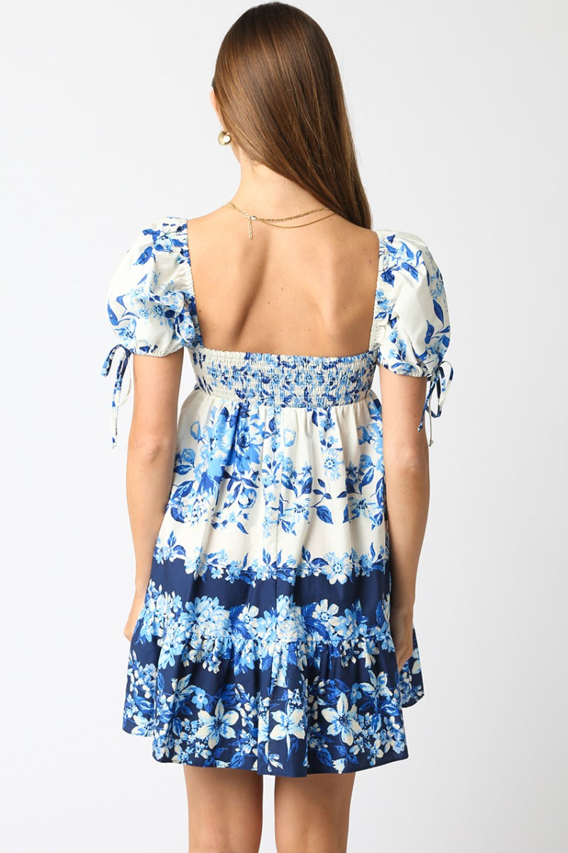 Ava Blue Floral Dress