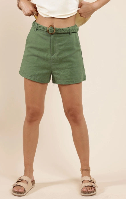 Good Day Beaded Belt Shorts