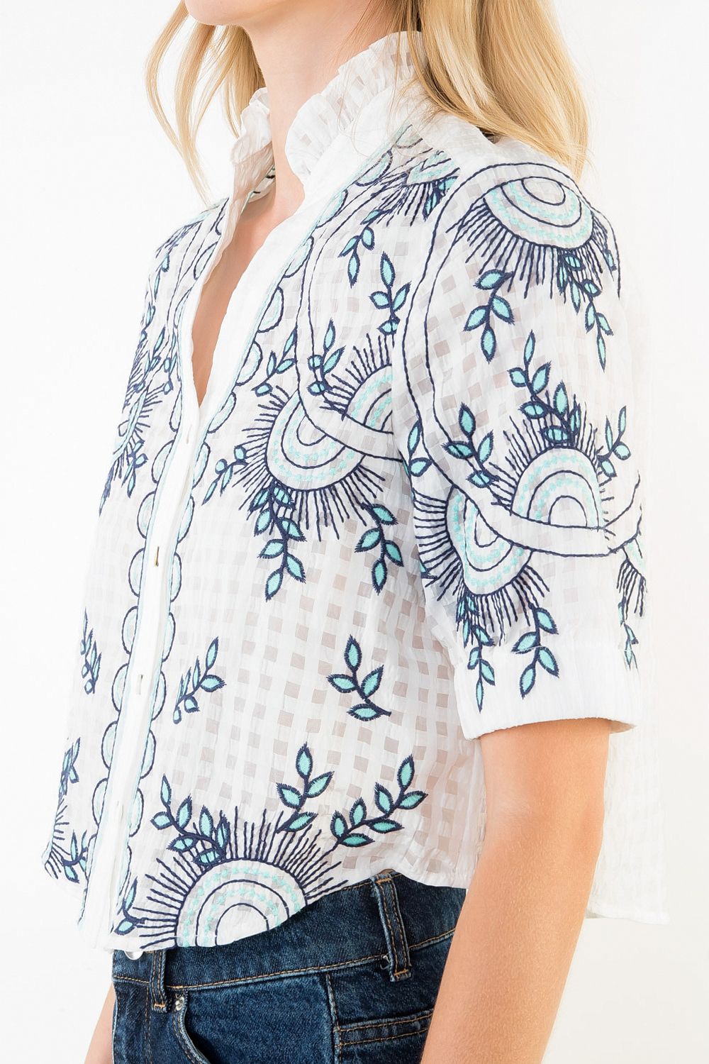 Gracie Embroidery Detail Blouse