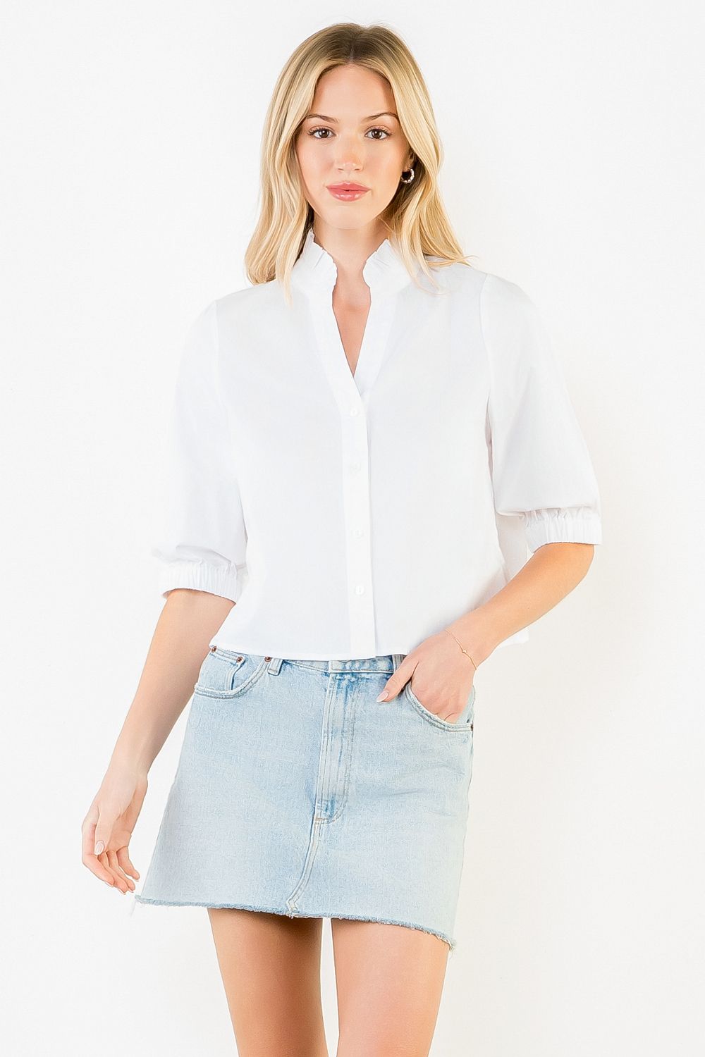 Livvy Ruffled V-Neck Blouse