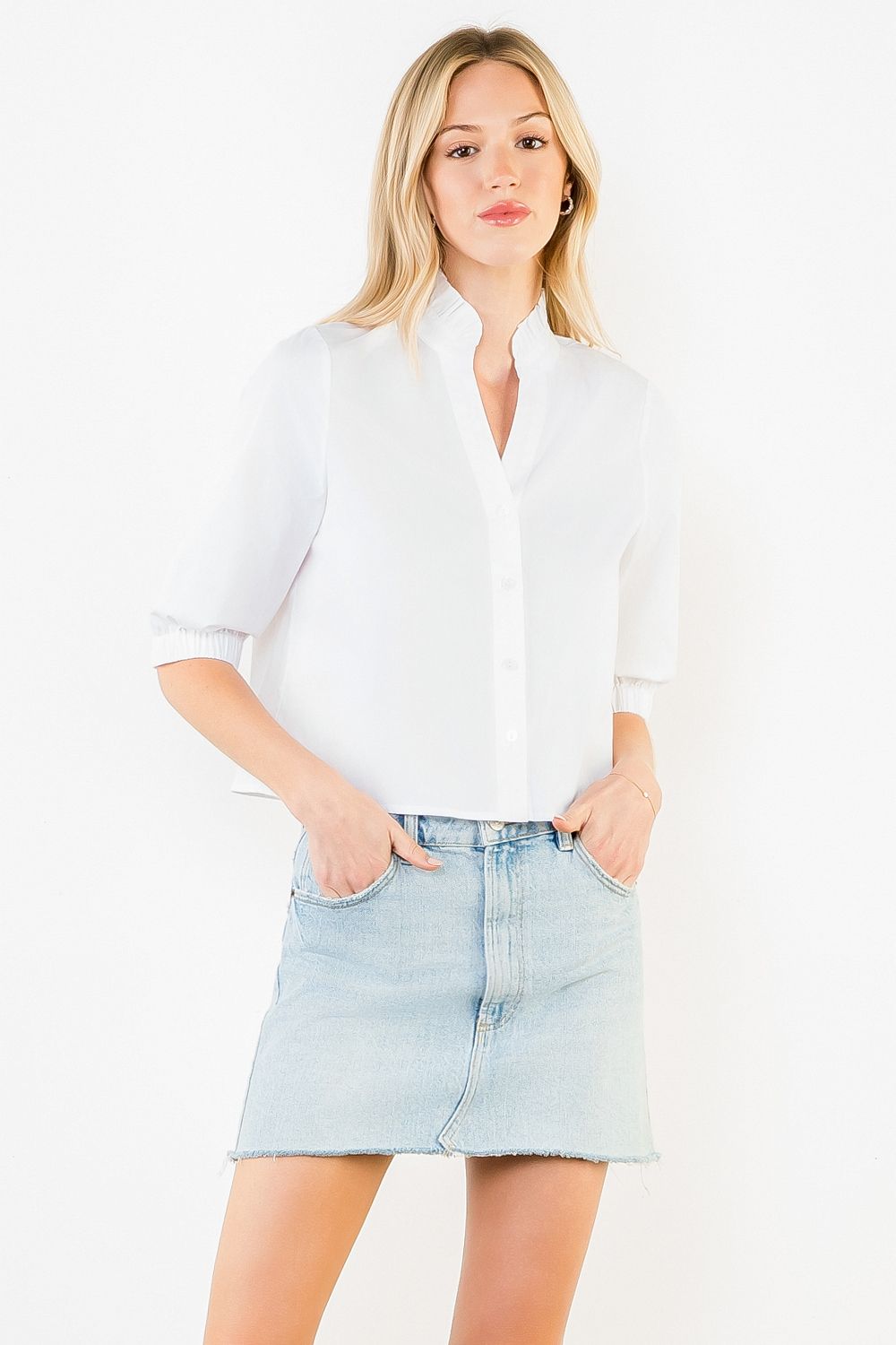 Livvy Ruffled V-Neck Blouse
