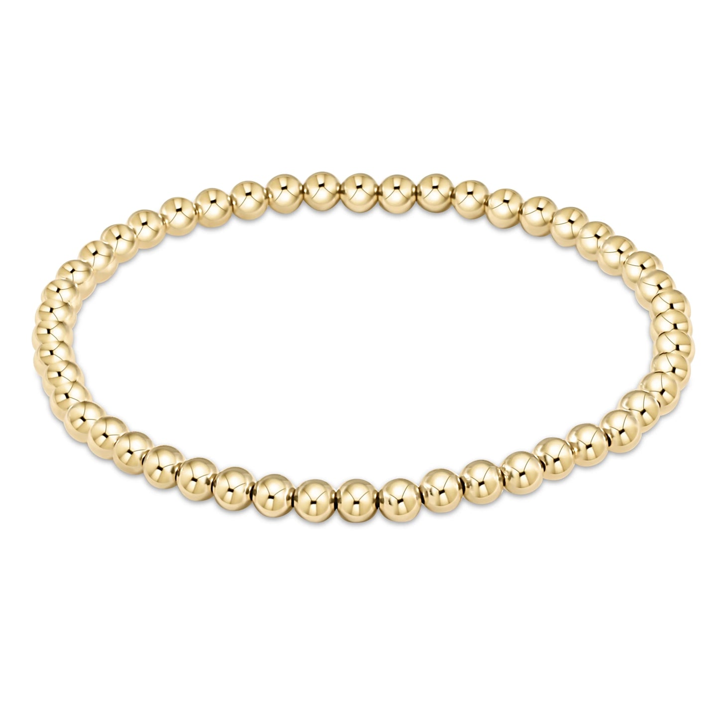 classic gold 4mm bracelet - e.newton