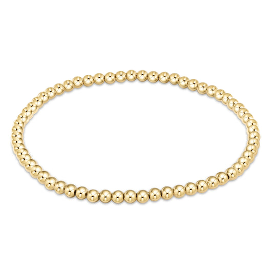 classic gold 3mm bracelet - e.newton