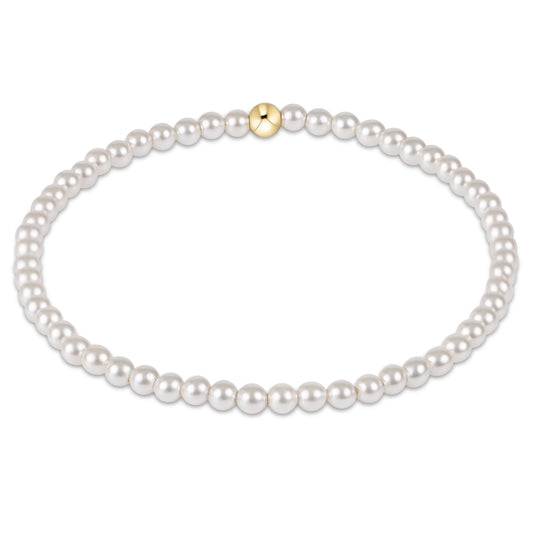 classic pearl 3mm bracelet - e.newton