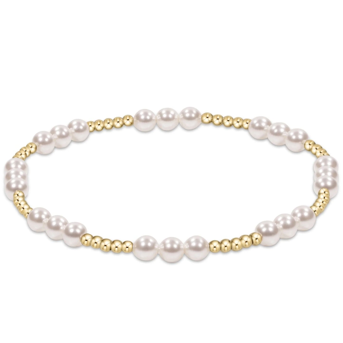joy pearl 4mm bracelet - e.newton