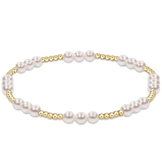 joy pearl 4mm bracelet - e.newton