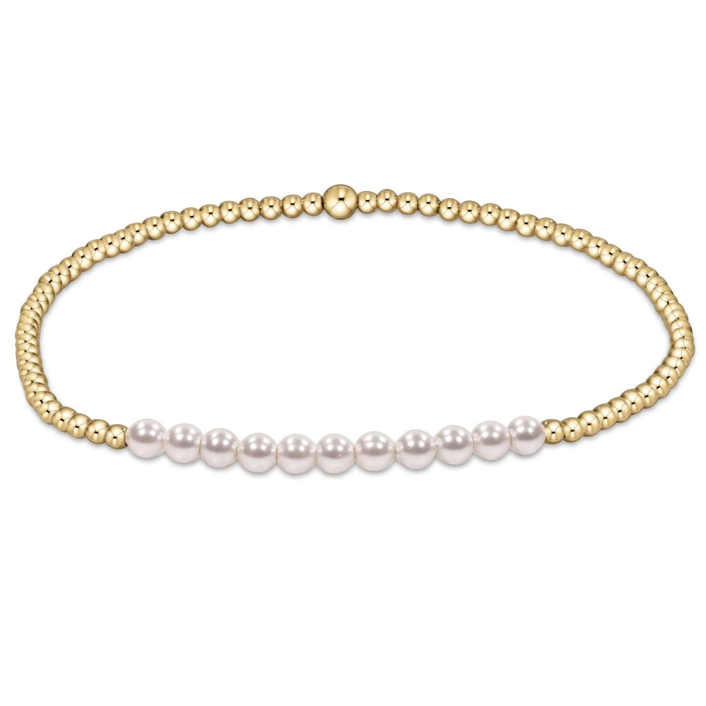 gold bliss pearl 3mm bracelet - e.newton