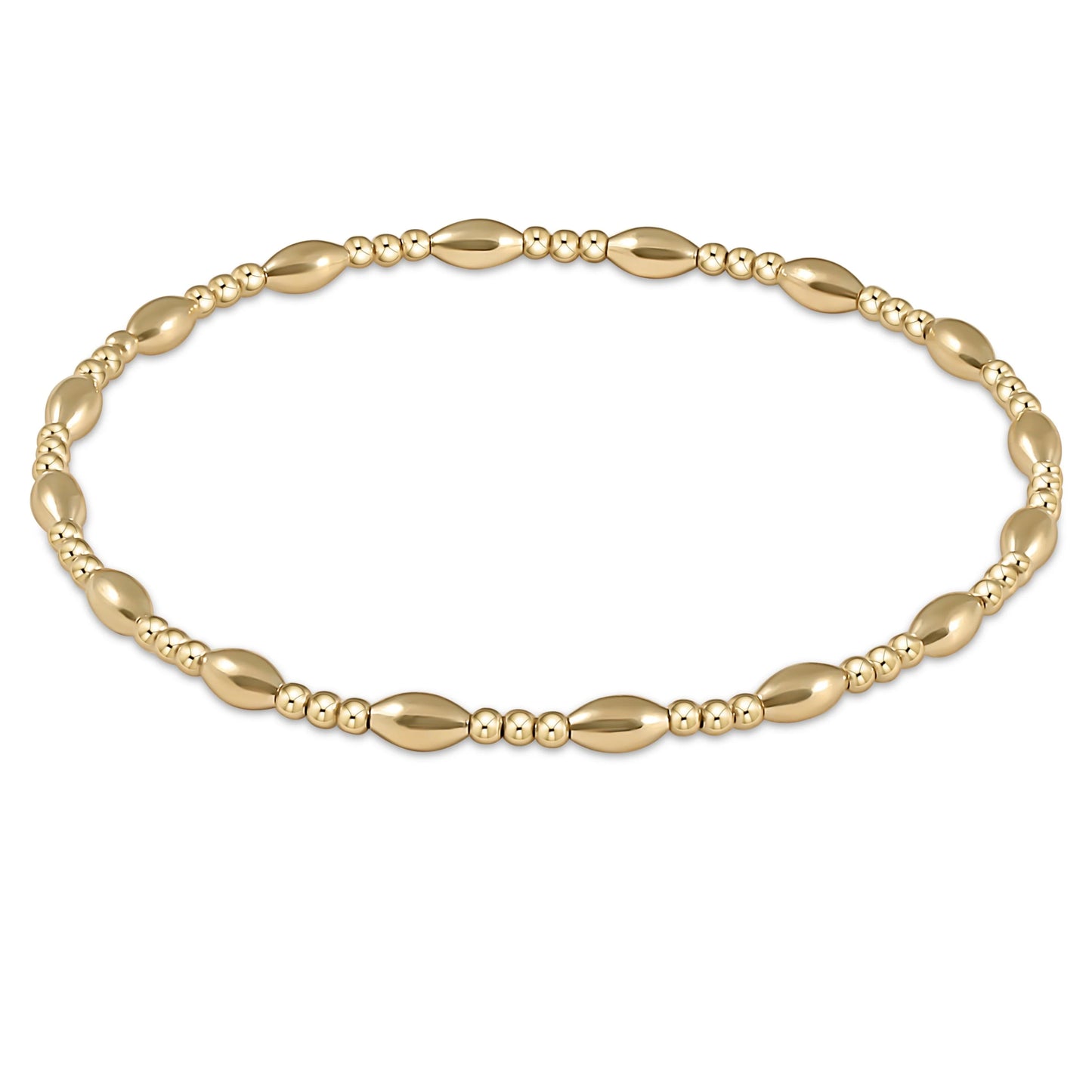 harmony sincerity pattern 2mm bead bracelet - gold - e.newton