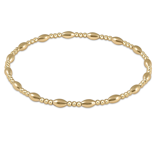 harmony sincerity pattern 2mm bead bracelet - gold - e.newton