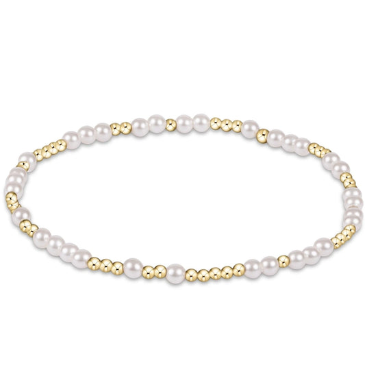 hope unwritten pearl 3mm bracelet - e.newton