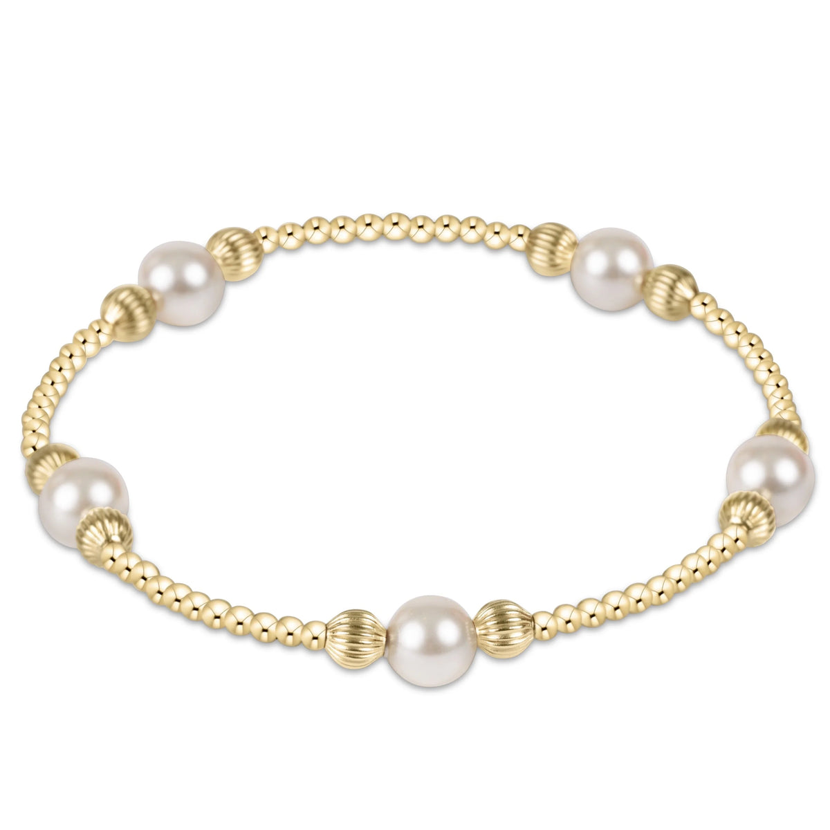 purpose pearl 6mm dignity gold bracelet - e.newton
