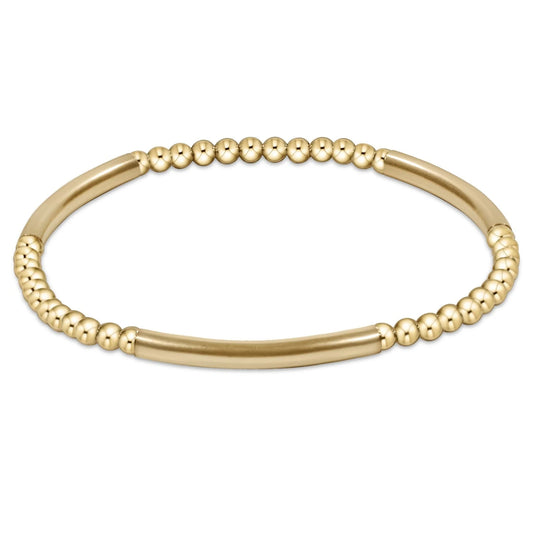 bliss bar smooth gold 3mm bracelet - e.newton