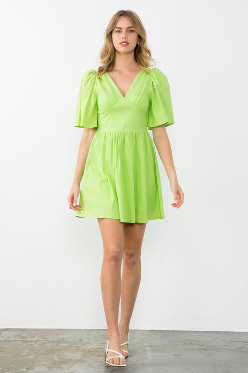 Alys Dress in Lime
