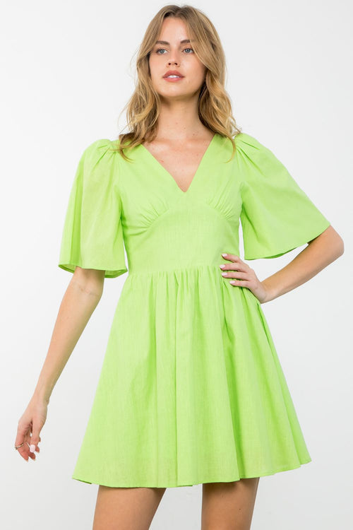 Alys Dress in Lime
