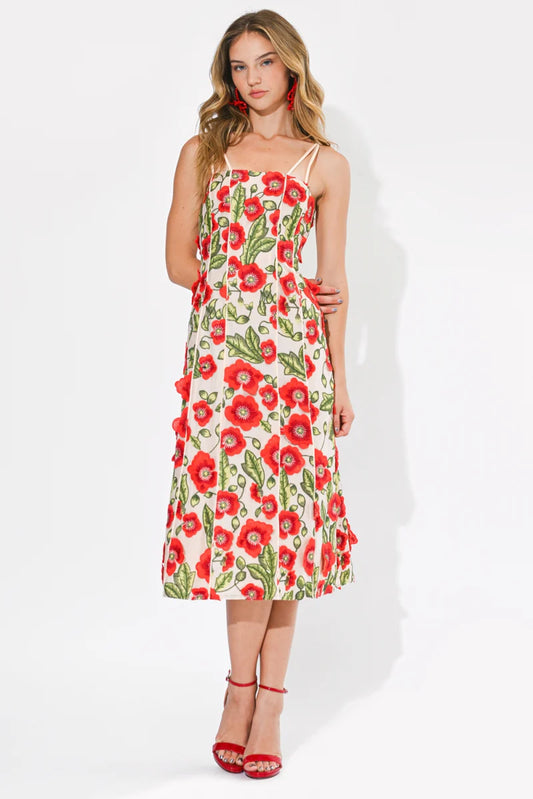 Ivy 3D Midi Dress