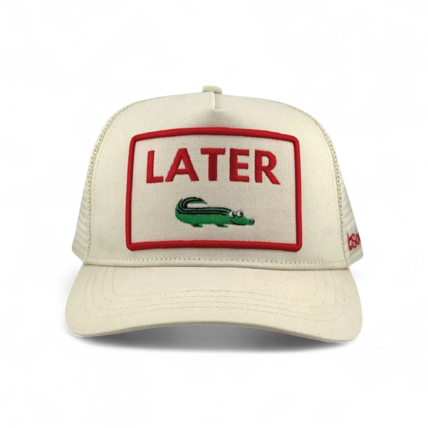 Later Gator Trucker Hat in Ivory