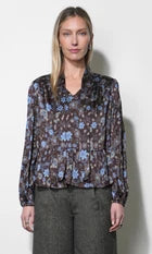 Veda Flowy Neck Tie Blouse