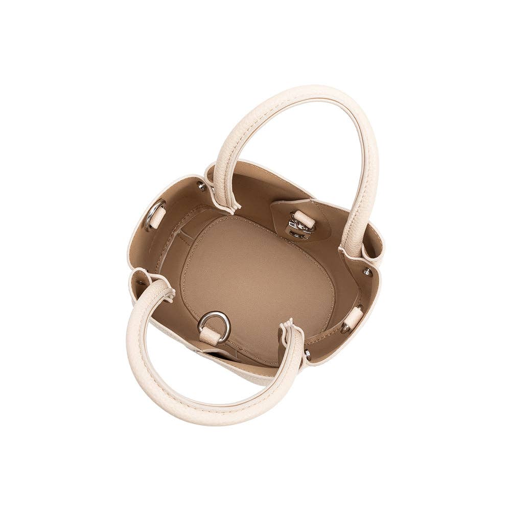 Tulip Mini Bone Top Handle Bag